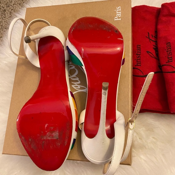 Multi Ankle Strap Red Bottoms in original box.Lightly worn in good condition - Picture 2 of 7